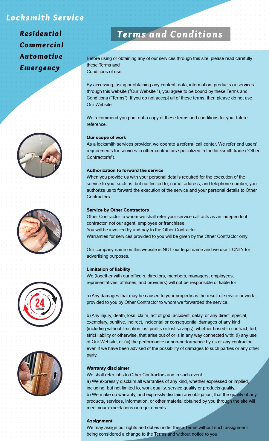 Albuquerque Emergency Locksmith Albuquerque, NM 505-966-4024 - Terms-and-condition